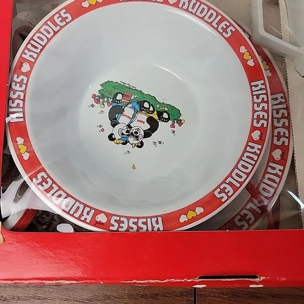 Vtg‎ 1985 6 Piece Child's Dish Set Panda Bears Melamine New Old Stock Taiwan